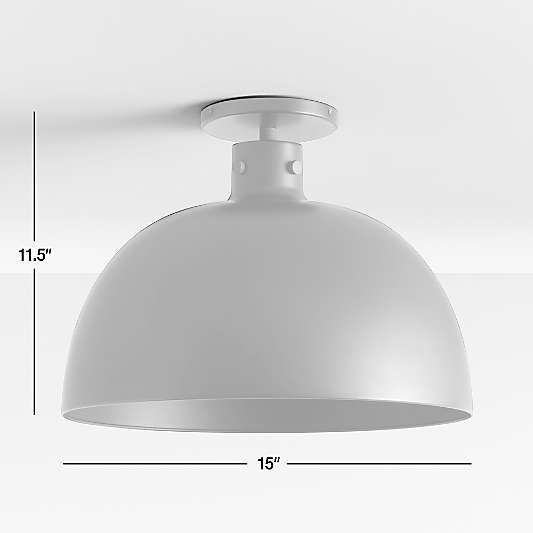 Dakota Black Flush Mount Light with Large Black Dome