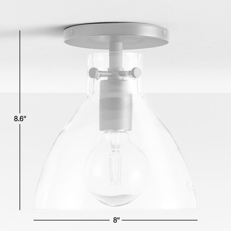 View Dakota Black Flush Mount Light with Small Clear Glass Dome - image 2 of 5