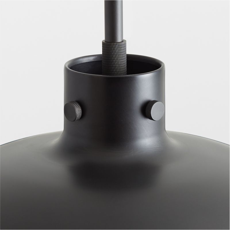 Dakota Black Pendant Light with Large Black Dome - image 10 of 11