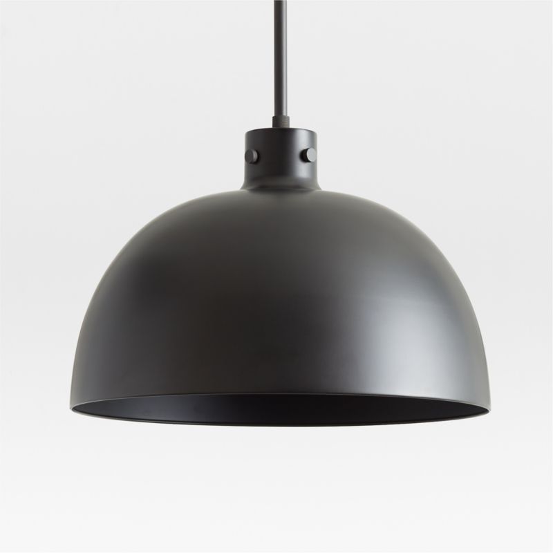 Dakota Brass Pendant Light with Small Brass Dome