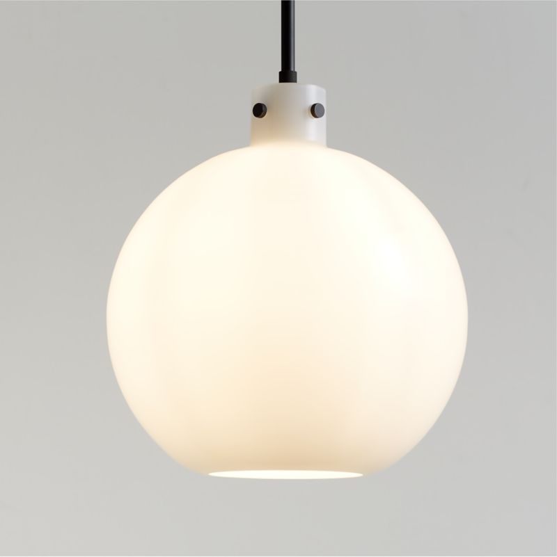 Dakota Black Pendant Light with Large Milk White Glass Globe - image 0 of 6