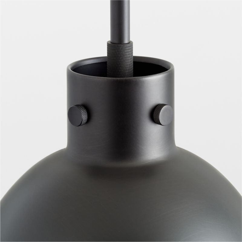 Dakota Black Pendant Light with Black Dome