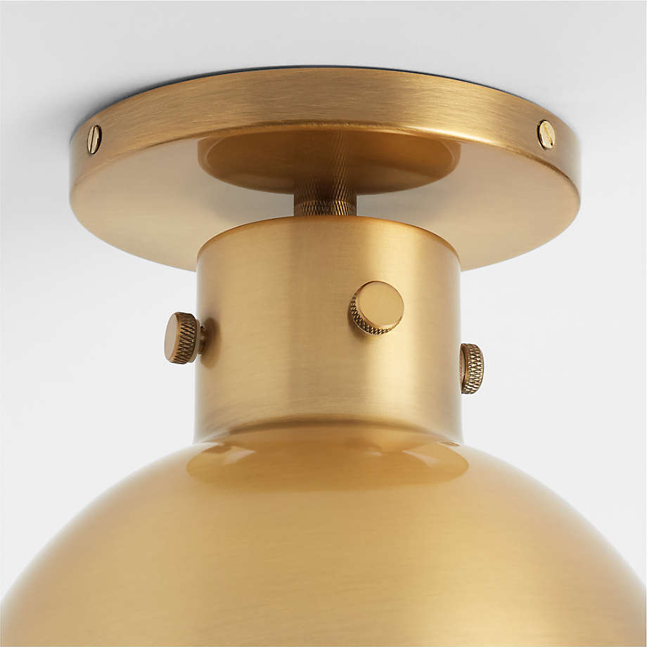 Dakota Brass Sconce Bathroom Vanity Light with Small Brass Dome