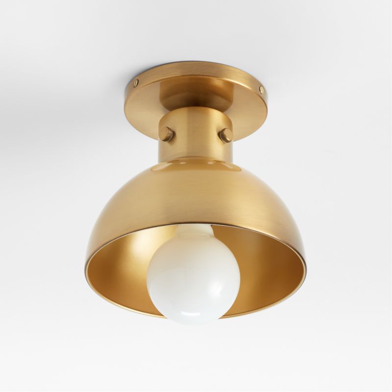 Dakota Brass Flush Mount Light with Small Brass Dome - image 4 of 4