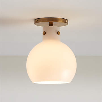 Colombe Burnished Brass and Glass Pendant Light + Reviews