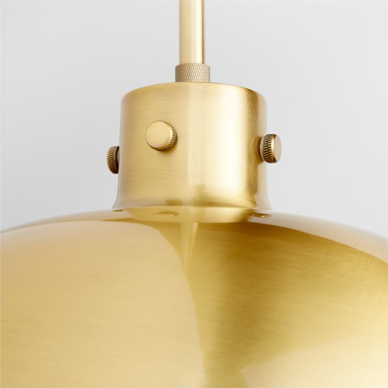 Dakota Brass Pendant Light with Large Brass Dome - image 6 of 7