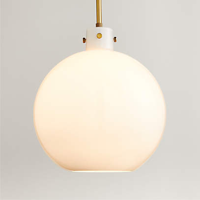 Milk glass deals globe pendant light