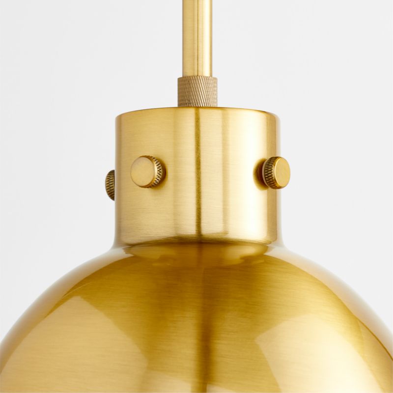 Dakota Brass Pendant Light with Small Brass Dome - image 8 of 8