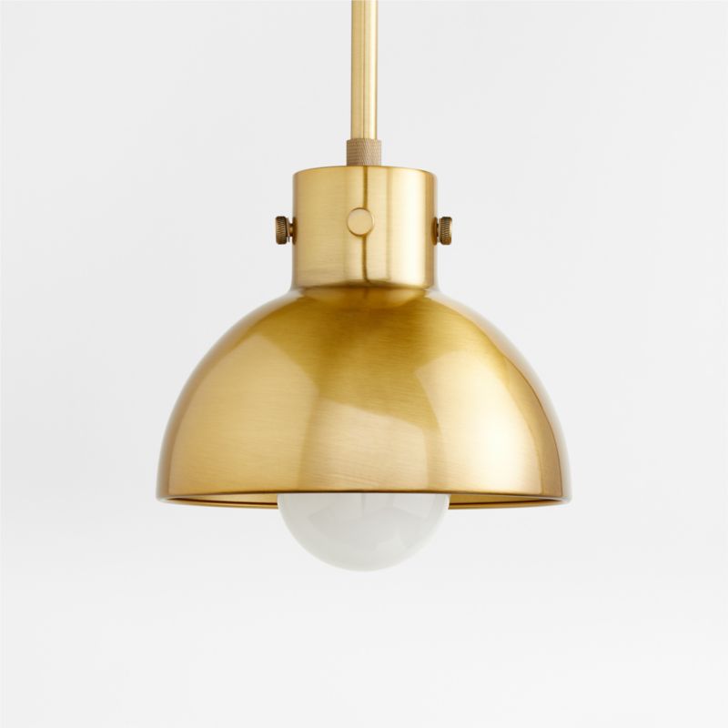 Dakota Brass Pendant Light with Small Brass Dome - image 6 of 8