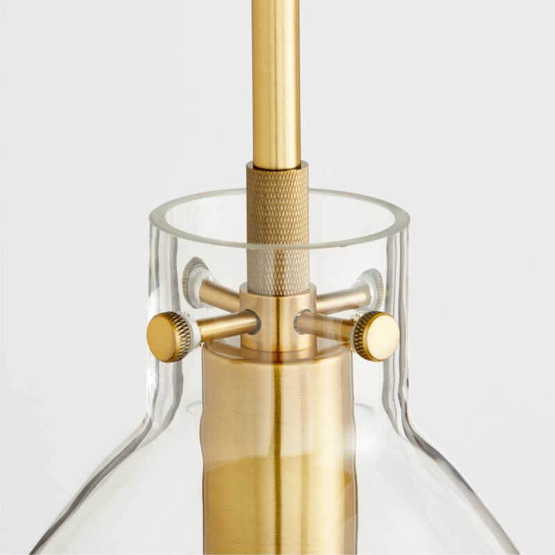 Dakota Brass Pendant Light with Small Clear Glass Dome - image 6 of 9