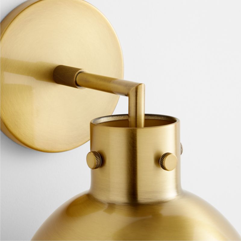 Dakota Brass Sconce Light with Small Brass Dome - image 5 of 5