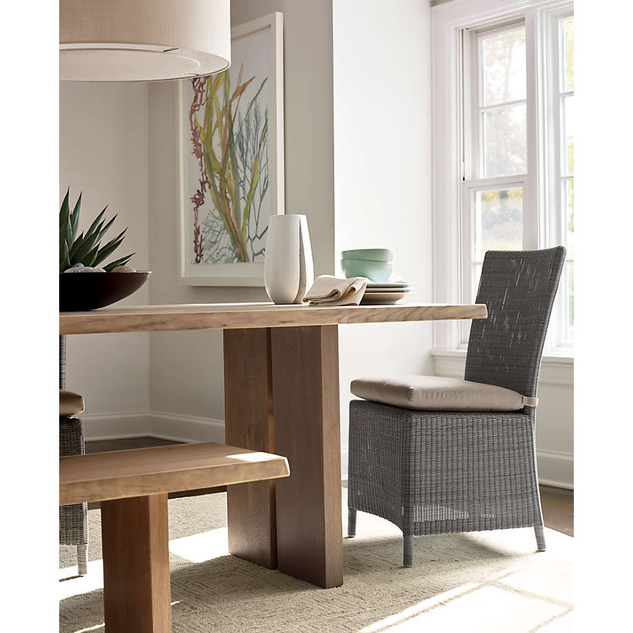 Crate&Barrel Presley Neutral Heathered Rug 12" sq. The Shops at