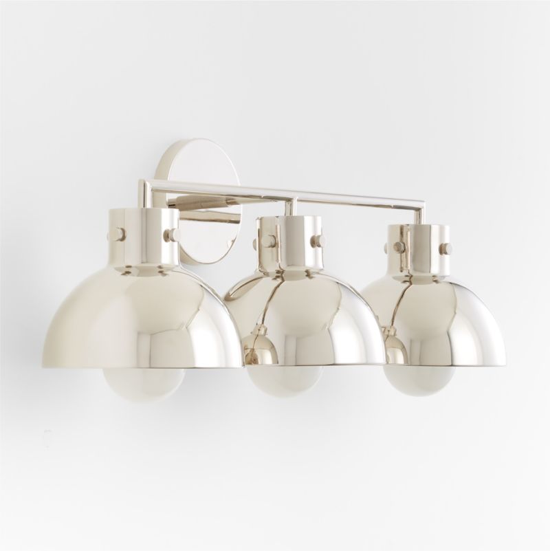 Dakota Chrome 3-Light Wall Sconce with Chrome Dome - image 5 of 7