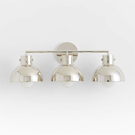 Dakota Chrome 3-Light Wall Sconce with Chrome Dome