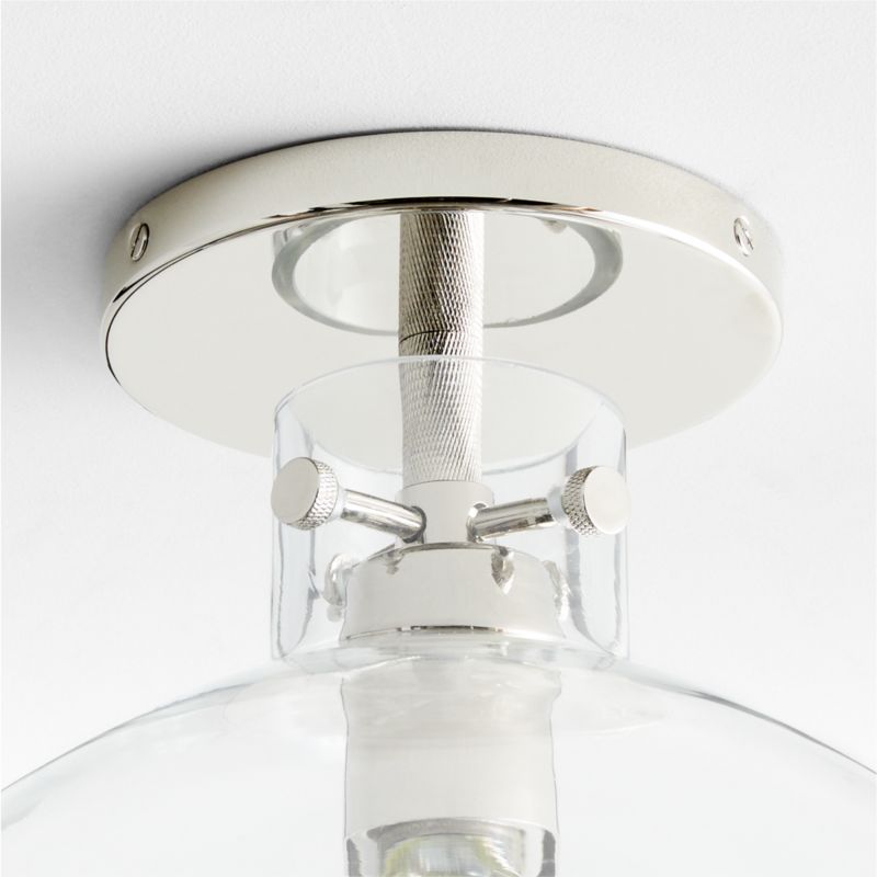 Dakota Chrome Flush Mount Light with Large Clear Glass Dome - image 3 of 4