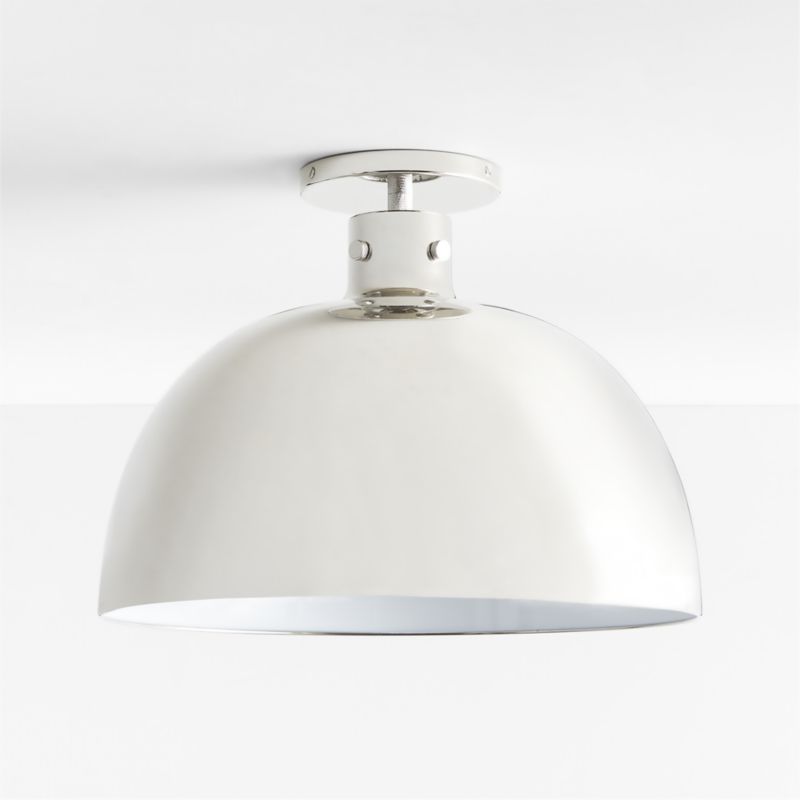 Dakota Chrome Flush Mount Light with Large Chrome Dome - image 2 of 4