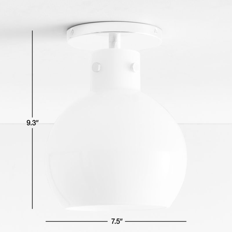 View Dakota Chrome Flush Mount Light with Small Milk White Glass Globe - image 2 of 5