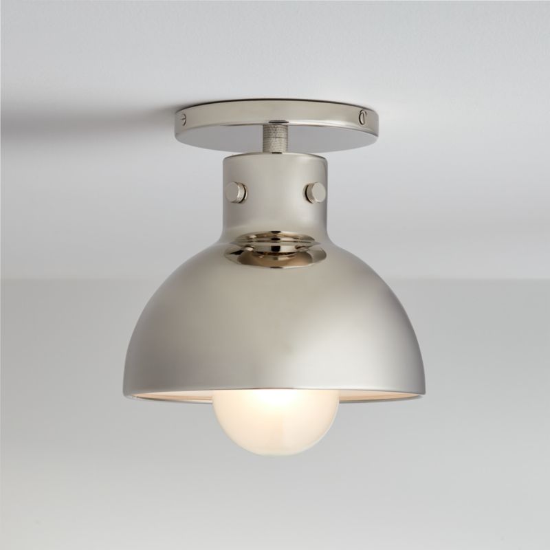 Dakota Chrome Flush Mount Light with Small Chrome Dome - image 0 of 4