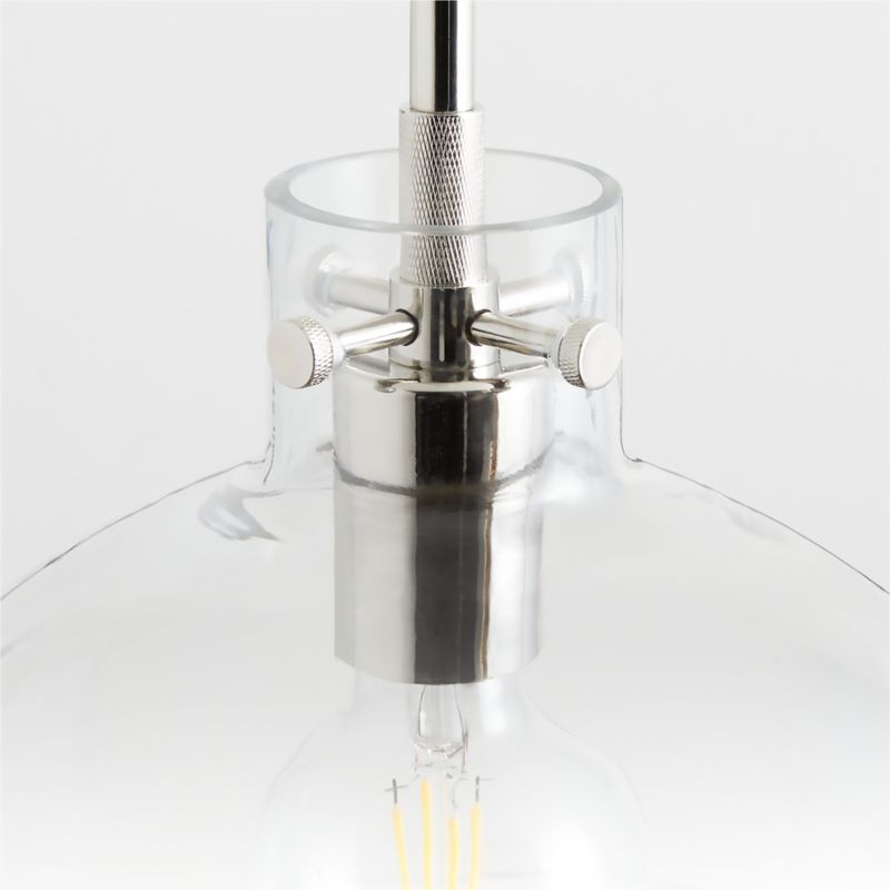 Dakota Chrome Pendant Light with Large Clear Glass Dome - image 7 of 8