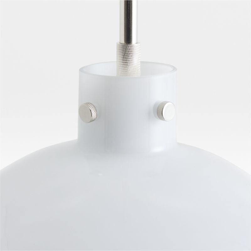 Dakota Chrome Pendant Light with Large Milk White Glass Globe - image 5 of 6