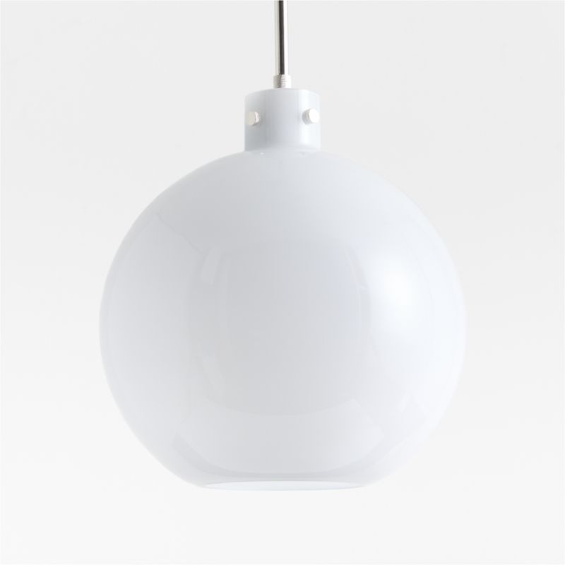 Dakota Chrome Pendant Light with Large Milk White Glass Globe - image 3 of 6