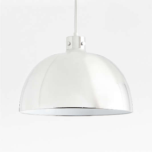 Dakota Chrome Pendant Light with Large Chrome Dome