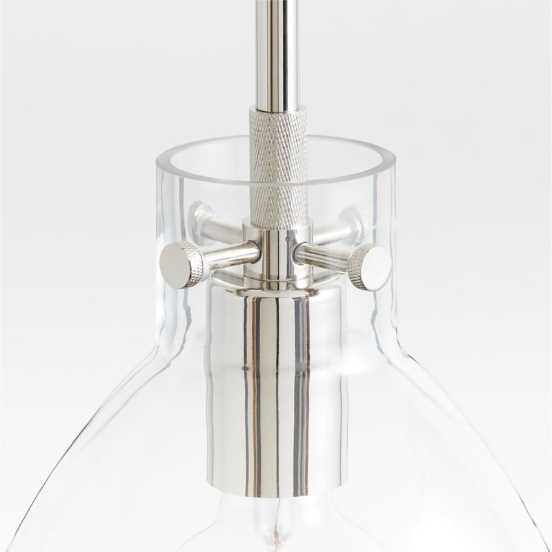 Dakota Chrome Pendant Light with Small Clear Glass Dome - image 5 of 6