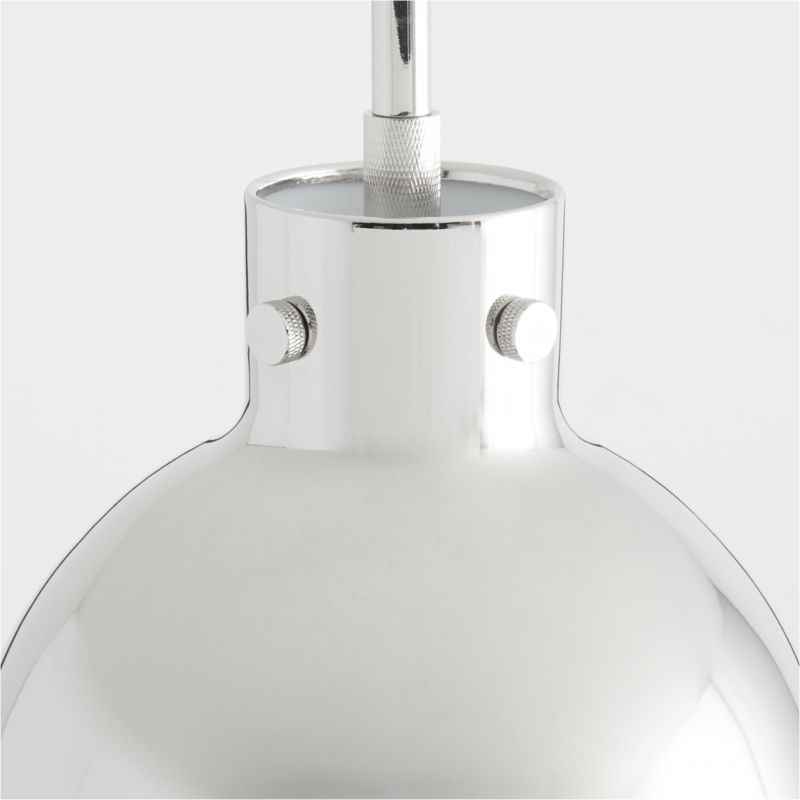 Dakota Chrome Pendant Light with Small Chrome Dome - image 7 of 8