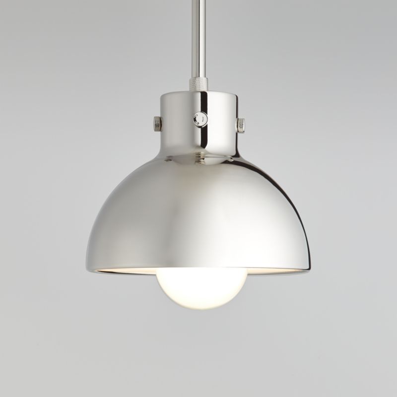 Dakota Chrome Pendant Light with Small Chrome Dome - image 0 of 8