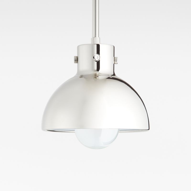 Dakota Chrome Pendant Light with Small Chrome Dome - image 6 of 8