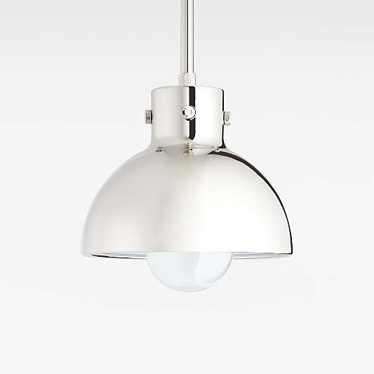 Dakota Chrome Pendant Light with Small Chrome Dome