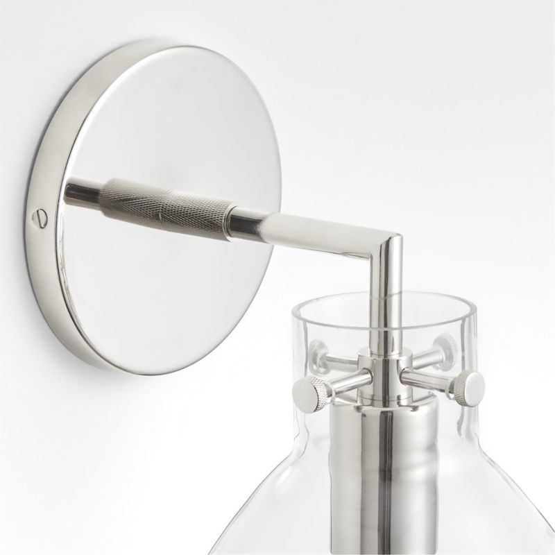 Dakota Chrome Sconce Light with Small Clear Glass Dome - image 8 of 8