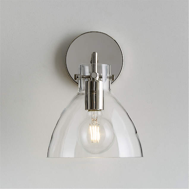 Solina Nickel LED Wall Sconce | Crate & Barrel