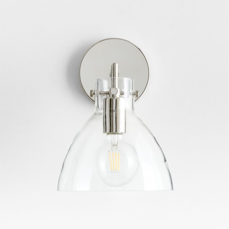 Dakota Chrome Sconce Light with Small Clear Glass Dome - image 6 of 8