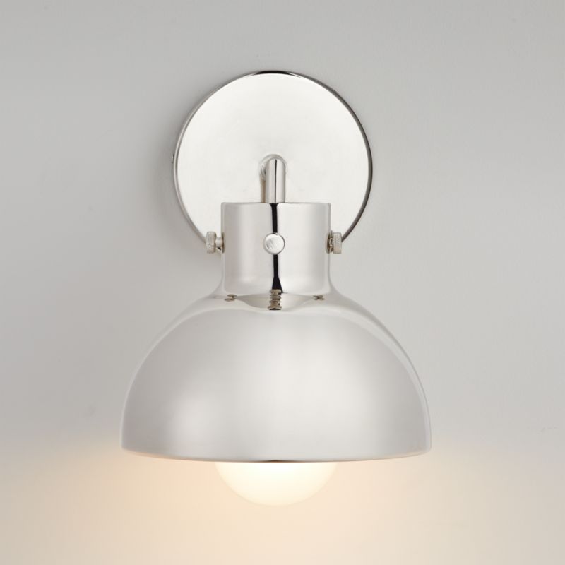 Dakota Chrome Sconce Light with Small Chrome Dome - image 0 of 8