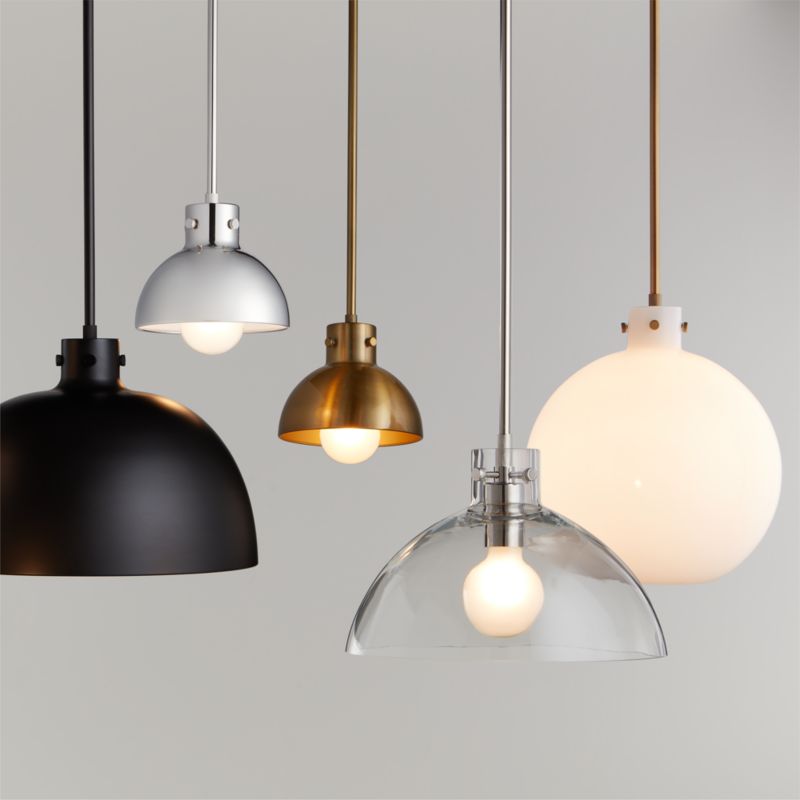 Dakota Brass Pendant Light with Small Brass Dome - image 3 of 8