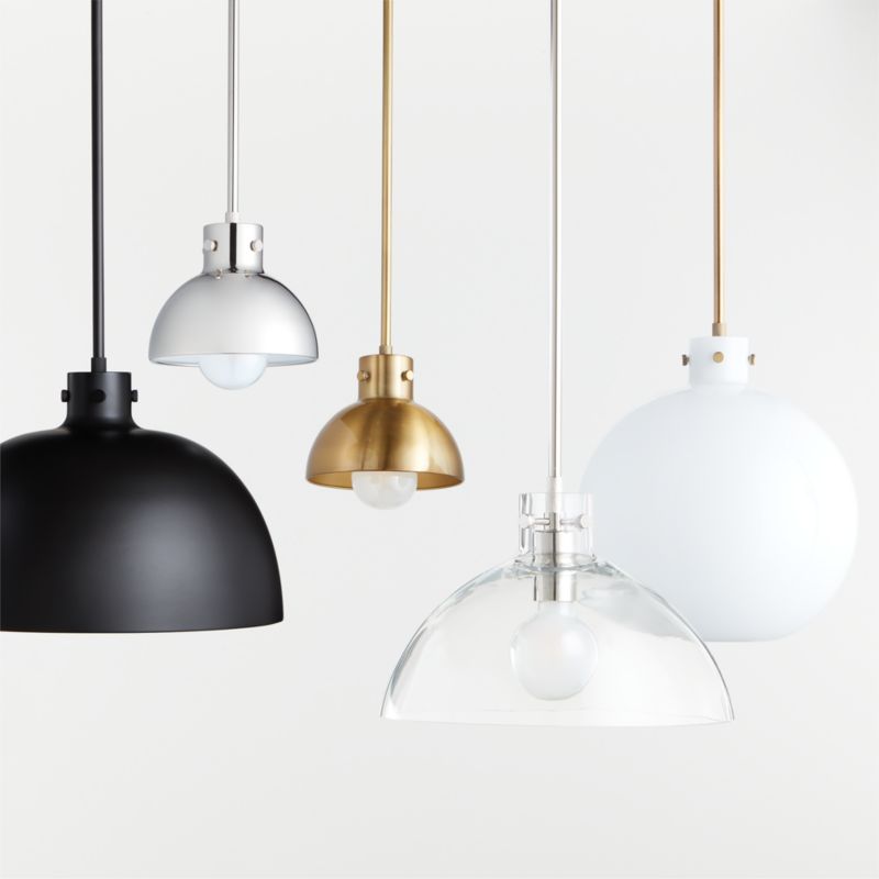 Dakota Brass Pendant Light with Small Brass Dome - image 5 of 8