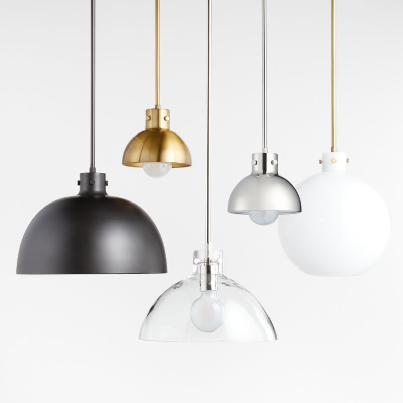 Dakota Black Pendant Light with Large Black Dome - image 7 of 11