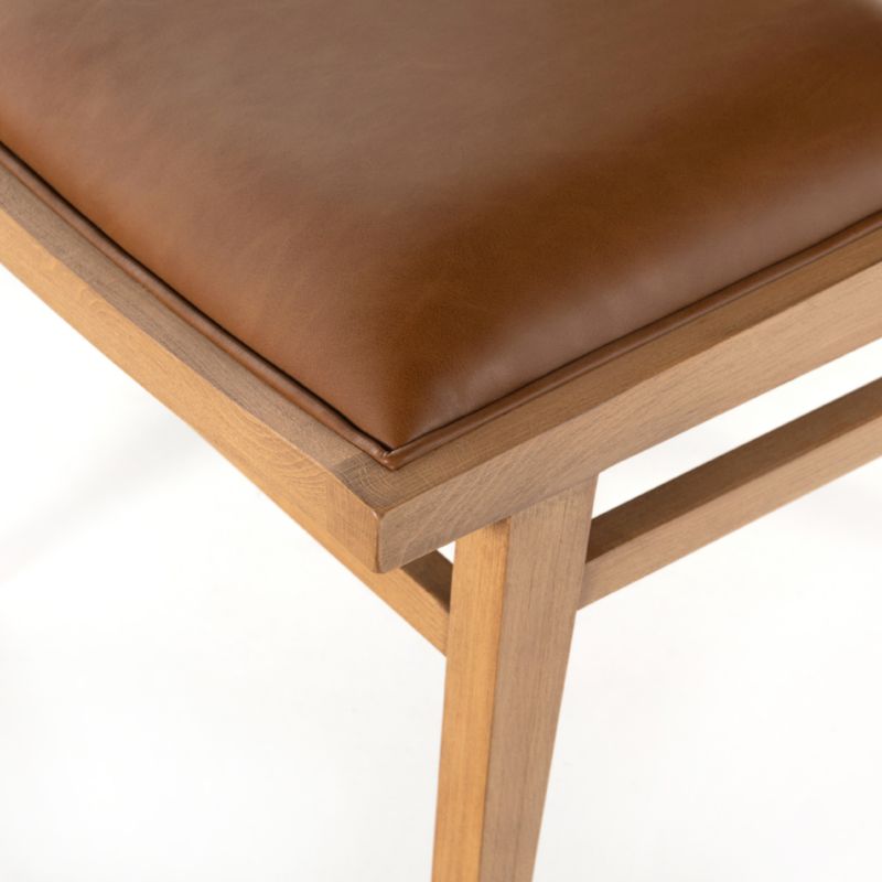 Dalton Leather and Cane Dining Chair - image 9 of 12