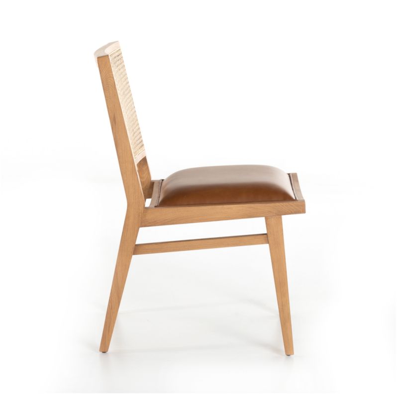 Dalton Leather and Cane Dining Chair - image 7 of 12