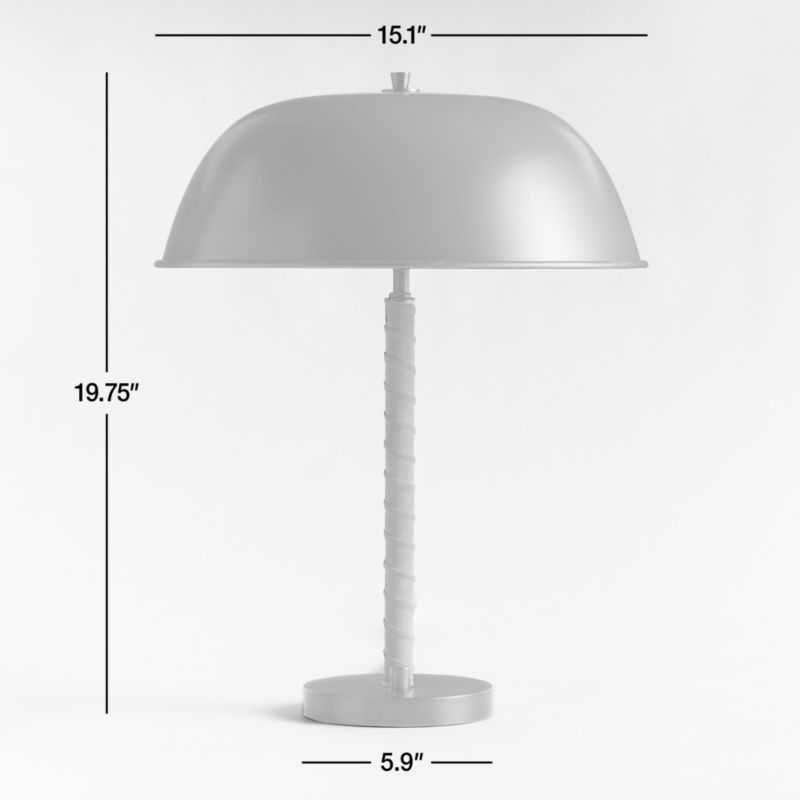 View Dalton Brown Suede and Metal Dome Table Lamp by Jake Arnold 19.75" - image 3 of 14