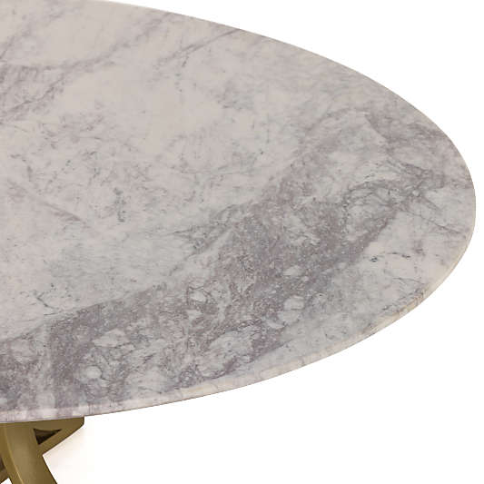 Damen White Marble Top Dining Table