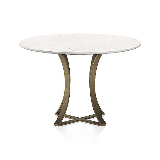 Damen 48" White Marble Top Dining Table