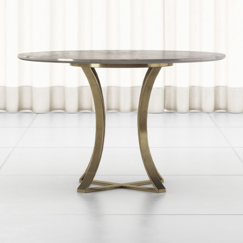 Viewing product image Damen 48" White Marble Top Dining Table - image 1 of 11