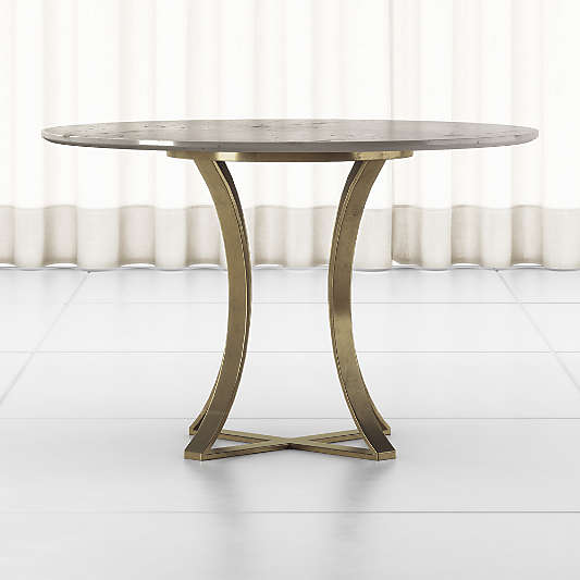 Damen 48" White Marble Top Dining Table