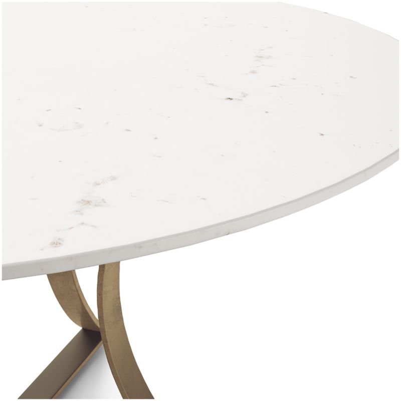 Damen 60" White Marble Top Dining Table