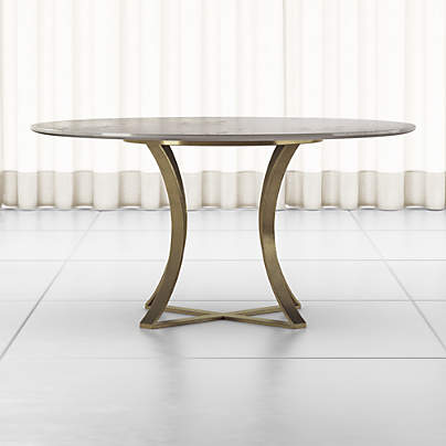 Damen 60" White Marble Top Dining Table