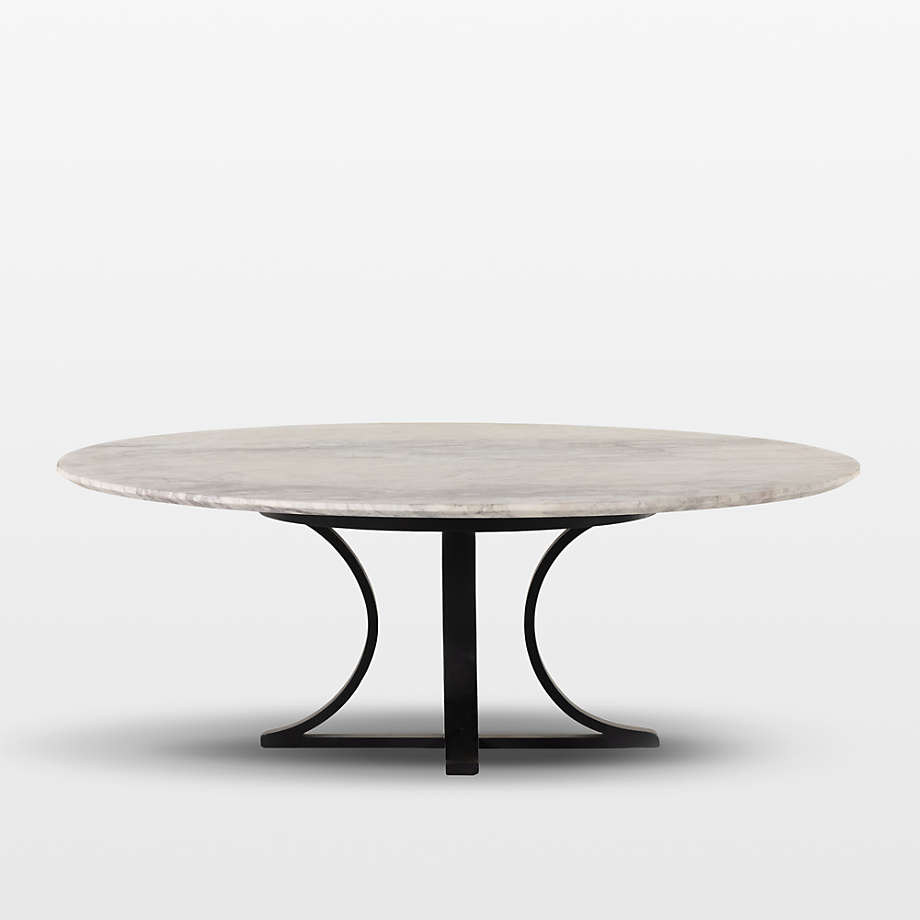 Damen Marble Coffee Table with Black Base | Crate & Barrel Canada