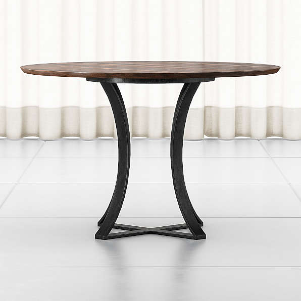 Round Dining Tables Crate And Barrel, 48 Round Dining Table With Leaf