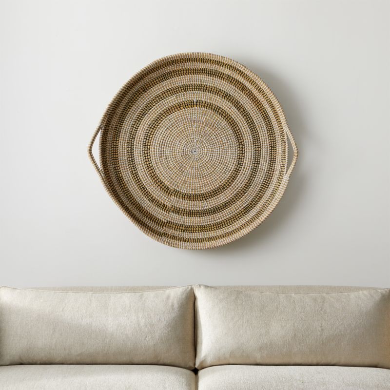 'Dana' Hand-Crafted Round Basket Wall Art 39"x5.9"